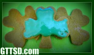 Shamrock Dog Cookies